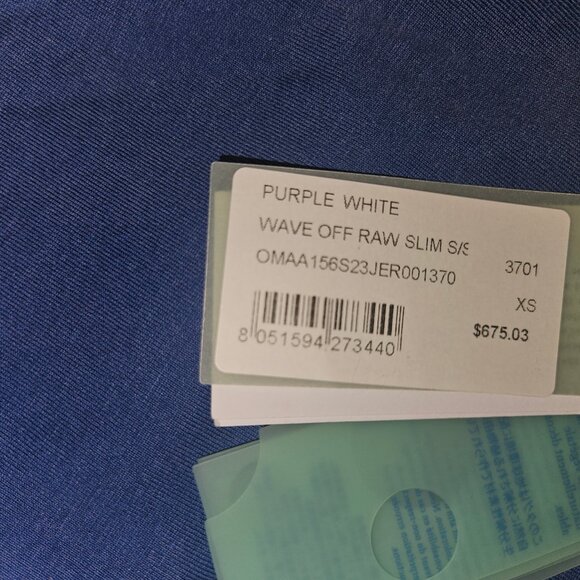 Off-White Wave Off Raw Slim Logo T-Shirt BNWT $675.03 [Size XS] - Picture 7 of 9